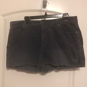 Corduroy cutoffs